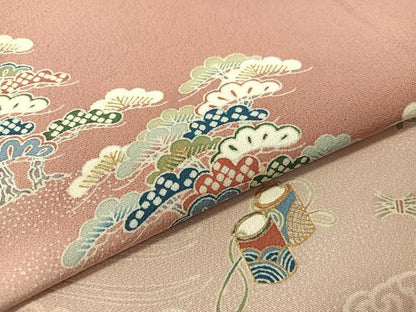 平和屋着物●訪問着　作家物　浜松文　暈し染め　金彩　正絹　逸品　CABD8156vp