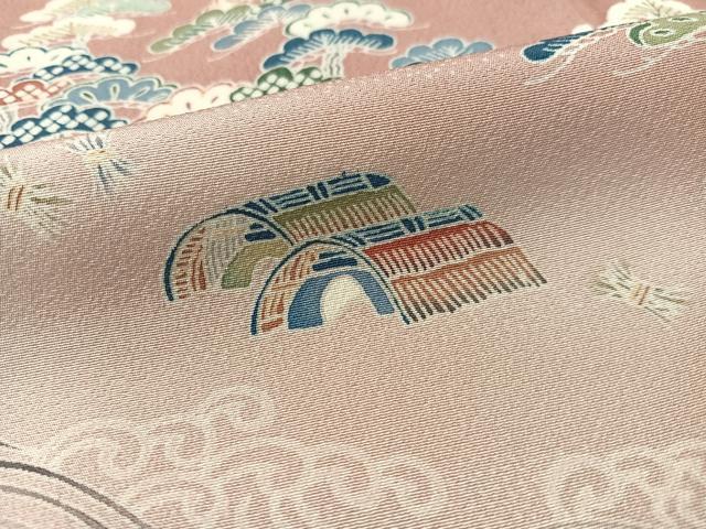 平和屋着物●訪問着　作家物　浜松文　暈し染め　金彩　正絹　逸品　CABD8156vp