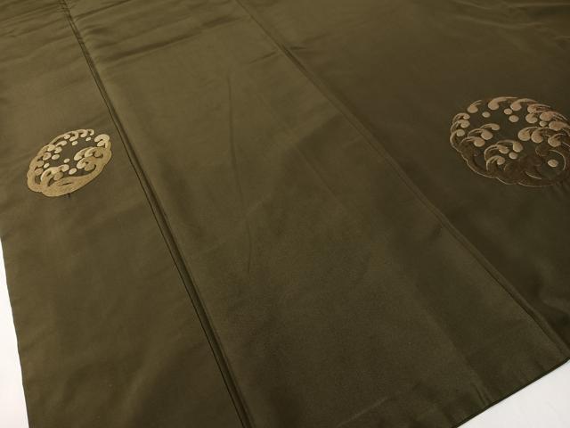 平和屋着物●色留訪問着　紬地　総刺繍　立波丸文　正絹　逸品　CABD8158vp