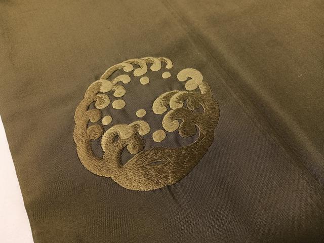 平和屋着物●色留訪問着　紬地　総刺繍　立波丸文　正絹　逸品　CABD8158vp