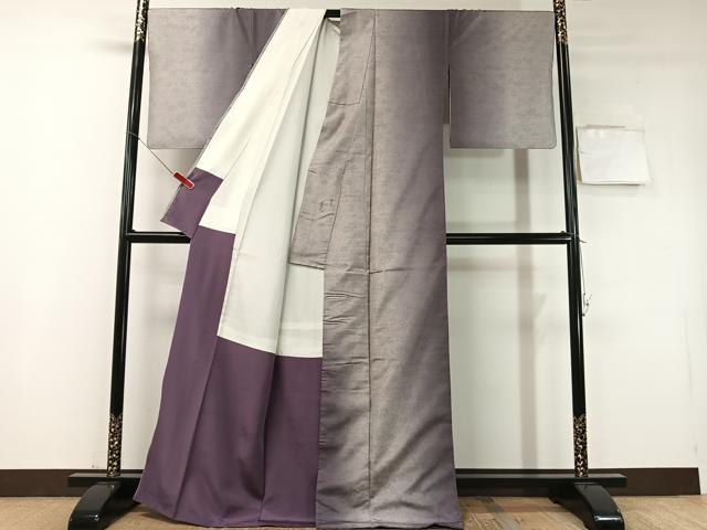 平和屋着物●本場大島紬　白大島　9マルキ　舞花文　正絹　逸品　CABD8159vp