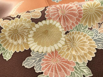 平和屋着物●訪問着　草花文　暈し染め　金彩　正絹　逸品　CABD8161vp