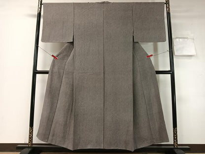 平和屋着物●江戸小紋　鮫小紋柄　黒地　正絹　逸品　CABD8165vp