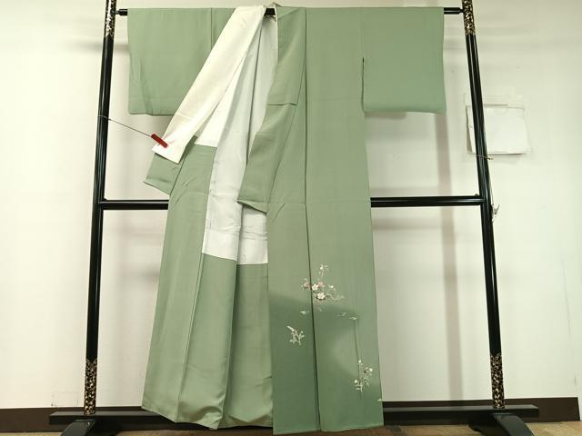 平和屋着物●本加賀友禅作家　梶山伸　色留袖　草花文　暈し染め　正絹　逸品　CABD8171vp