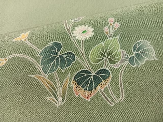 平和屋着物●本加賀友禅作家　梶山伸　色留袖　草花文　暈し染め　正絹　逸品　CABD8171vp