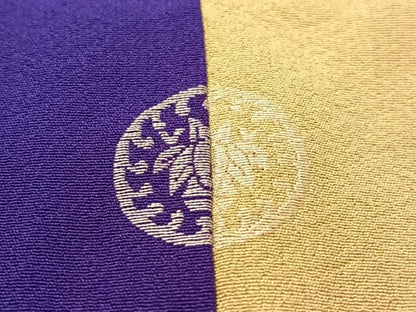 平和屋着物●アンティーク　大正ロマン　訪問着　駒刺繍　雪輪松竹梅花文　暈し染め　金糸　正絹　逸品　CABD8180vp