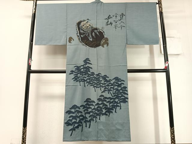 平和屋着物●男性　本場大島紬　アンサンブル　長襦袢セット　80亀甲　総詰め　正絹　逸品　未使用　CABD8182vp