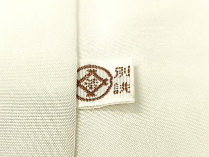 平和屋着物●上質な色無地　菊花地紋　若芽色　松坂屋扱い　正絹　逸品　CABD8192vp
