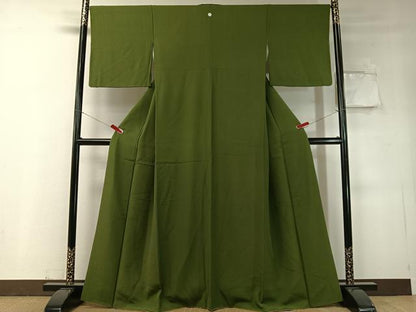 平和屋着物●上質な色無地　仙斉茶色　正絹　逸品　CABD8193vp