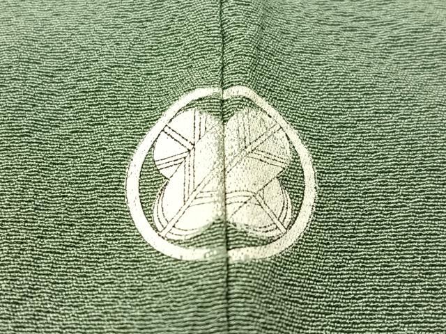 平和屋着物●上質な色無地　千草色　正絹　逸品　CABD8194vp