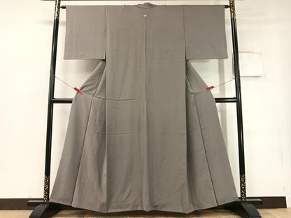 平和屋着物●本草木染作家　瑞寶　色無地　紫鼠色　正絹　逸品　CABD8195vp