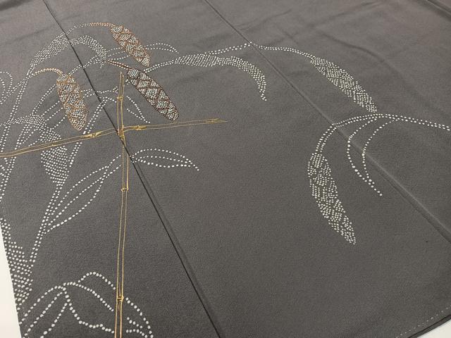 平和屋着物●中国三大刺繍　相良刺繍　訪問着　稲穂　金彩　正絹　逸品　CABD8196vp