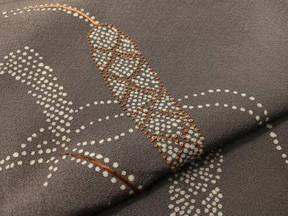 平和屋着物●中国三大刺繍　相良刺繍　訪問着　稲穂　金彩　正絹　逸品　CABD8196vp