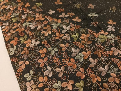 平和屋着物●本場染大島紬　訪問着　総刺繍　萩　金彩　正絹　逸品　CABD8204vp