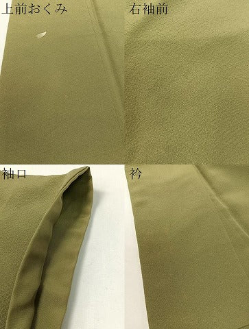 平和屋着物●上質な小紋　手描き　舞桜　金彩　正絹　逸品　CABD8208vp