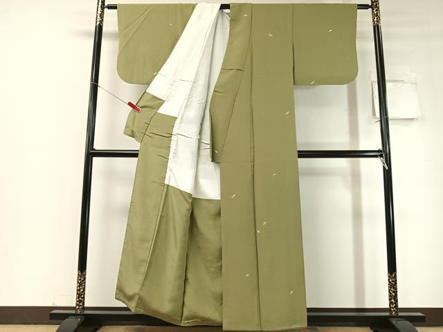 平和屋着物●上質な小紋　手描き　舞桜　金彩　正絹　逸品　CABD8208vp