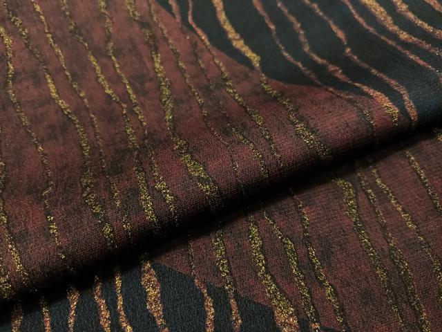 平和屋着物●訪問着　お召地　道長文様　金彩　伊勢丹扱い　正絹　逸品　CABD8210vp