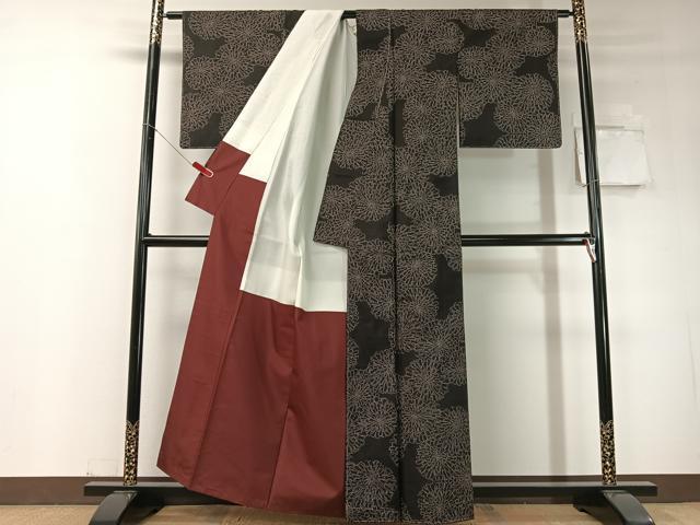 平和屋着物●本場大島紬　7マルキ　菊尽くし　正絹　逸品　未使用　CABD8211vp
