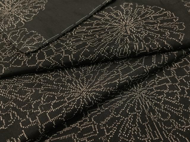 平和屋着物●本場大島紬　7マルキ　菊尽くし　正絹　逸品　未使用　CABD8211vp