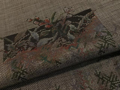 平和屋着物●本場大島紬　9マルキ　色紙花文　正絹　逸品　CABD8213vp