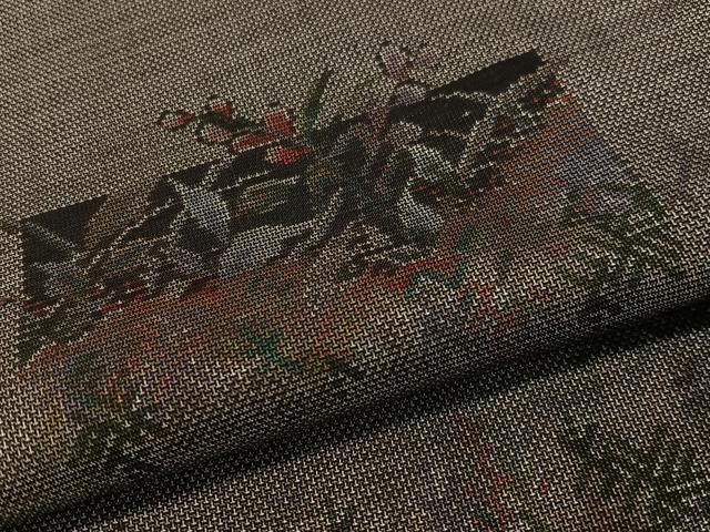 平和屋着物●本場大島紬　9マルキ　色紙花文　正絹　逸品　CABD8213vp