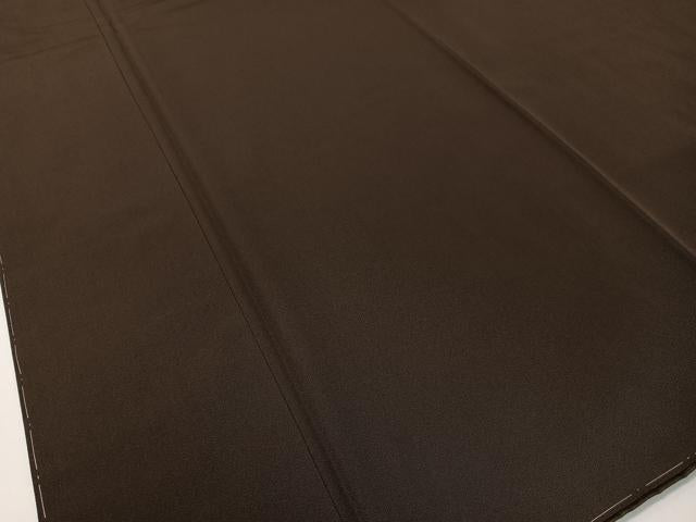 平和屋着物●男性　紬　色無地　赤墨色　大丸扱い　正絹　逸品　CABD8216vp