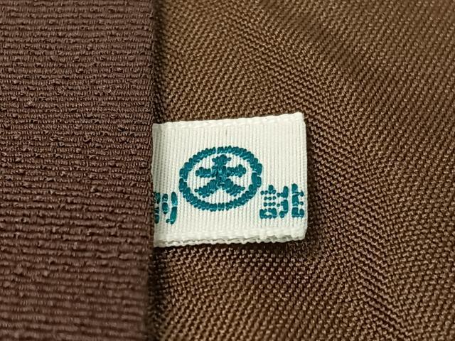 平和屋着物●男性　紬　色無地　赤墨色　大丸扱い　正絹　逸品　CABD8216vp