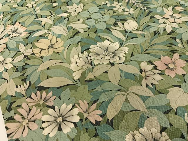 平和屋着物●訪問着　手描き　草花文　正絹　逸品　CABD8218vp