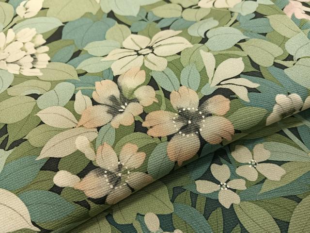 平和屋着物●訪問着　手描き　草花文　正絹　逸品　CABD8218vp
