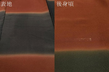 平和屋着物●水野正夫　小紋　横段文　暈し染め　銀通し地　仮絵羽　正絹　逸品　未使用　CABD8219vp