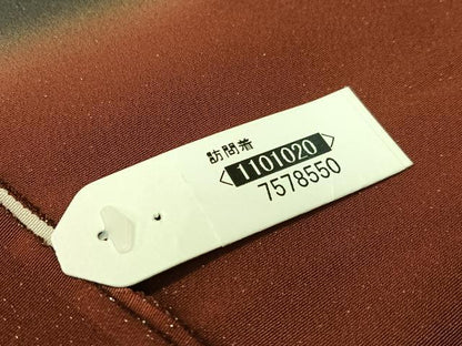 平和屋着物●水野正夫　小紋　横段文　暈し染め　銀通し地　仮絵羽　正絹　逸品　未使用　CABD8219vp