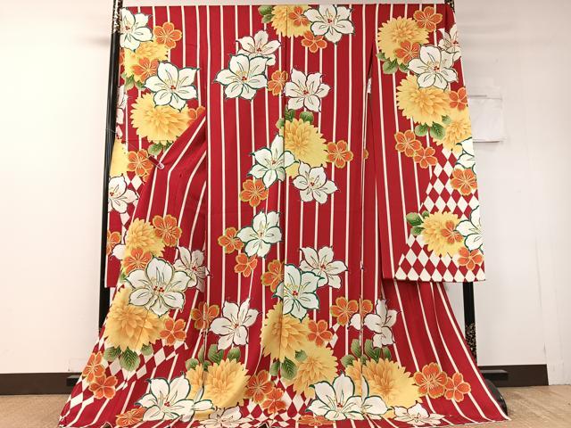 平和屋着物●豪華振袖　駒刺繍　舞花間道　金彩　仮絵羽　逸品　未使用　CABD8221vp