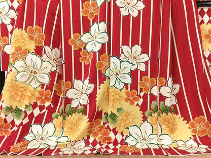 平和屋着物●豪華振袖　駒刺繍　舞花間道　金彩　仮絵羽　逸品　未使用　CABD8221vp