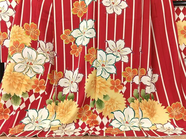 平和屋着物●豪華振袖　駒刺繍　舞花間道　金彩　仮絵羽　逸品　未使用　CABD8221vp