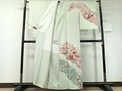 平和屋着物●訪問着　道長吉祥花文　暈し染め　金彩　正絹　逸品　未使用　CABD8224vp