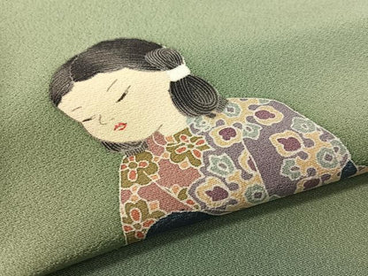 平和屋着物●十日町友禅作家　関口遼一　訪問着　童子遊び　暈し染め　正絹　逸品　CABD8225vp