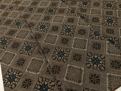 平和屋着物●本場大島紬　龍郷絣　花菱文　正絹　逸品　CABD8226vp