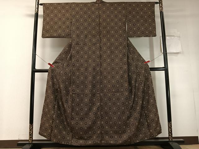 平和屋着物●本場大島紬　龍郷絣　吉祥文様　正絹　逸品　CABD8227vp