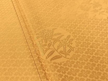 平和屋着物●無地絵羽訪問着　草花丸地紋　狐色　正絹　逸品　CABD8229vp