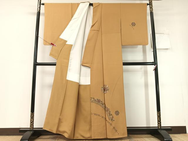 平和屋着物▼訪問着 総刺繍 鳳凰更紗丸文 金糸 正絹 逸品 CABD8239vp