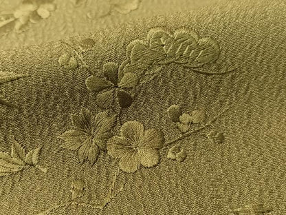平和屋着物▼無地絵羽訪問着 総刺繍 松竹梅 海松色 正絹 逸品 CABD8243vp