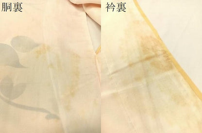 平和屋着物▼上質な小紋 手描き 地紋起こし 枝花文 正絹 逸品 未使用 CABD8259vp