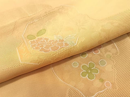 平和屋着物▼上質な小紋 地紋起こし 霞陶器花文 暈し染め 正絹 逸品 CABD8260vp
