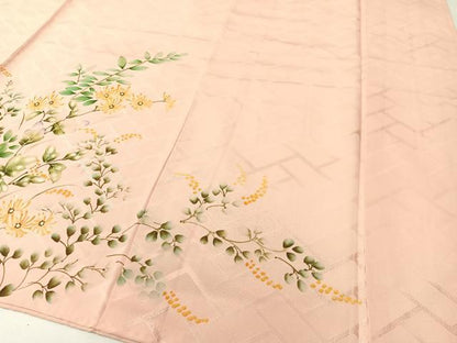 平和屋着物▼訪問着 手描き 草花文 正絹 逸品 未使用 CABD8291vp