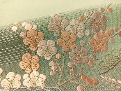 平和屋着物▼豪華色留袖　総刺繍　駒刺繍　雲取り松竹梅花文　暈し染め　金銀糸　正絹　逸品　未使用　CABD8299vp