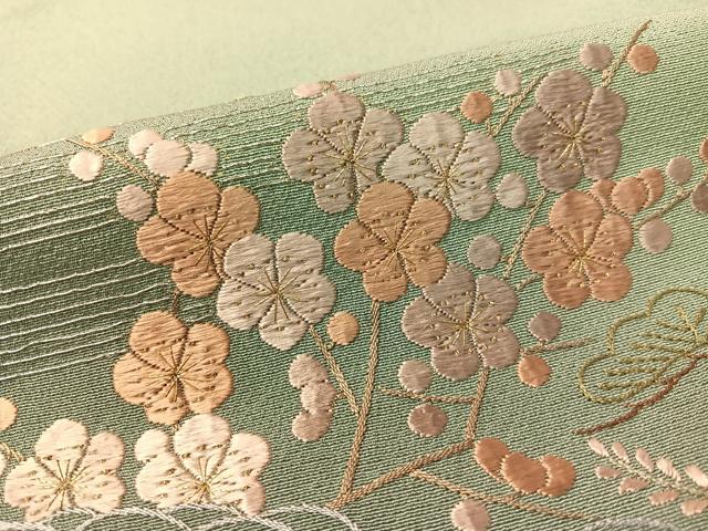平和屋着物▼豪華色留袖　総刺繍　駒刺繍　雲取り松竹梅花文　暈し染め　金銀糸　正絹　逸品　未使用　CABD8299vp