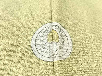 平和屋着物●上質な色無地　柳茶色　正絹　逸品　CABD8306vp