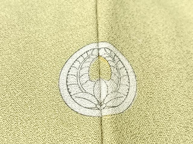 平和屋着物●上質な色無地　柳茶色　正絹　逸品　CABD8306vp