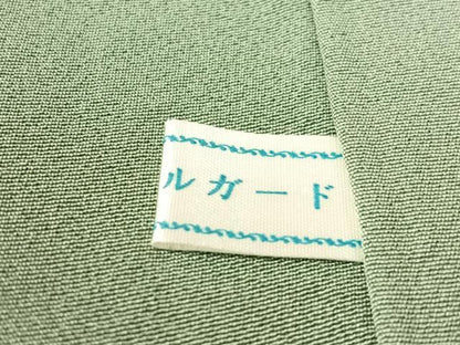 平和屋着物●染色作家　安達華生　色無地　豆がら茶色　正絹　逸品　未使用　CABD8307vp