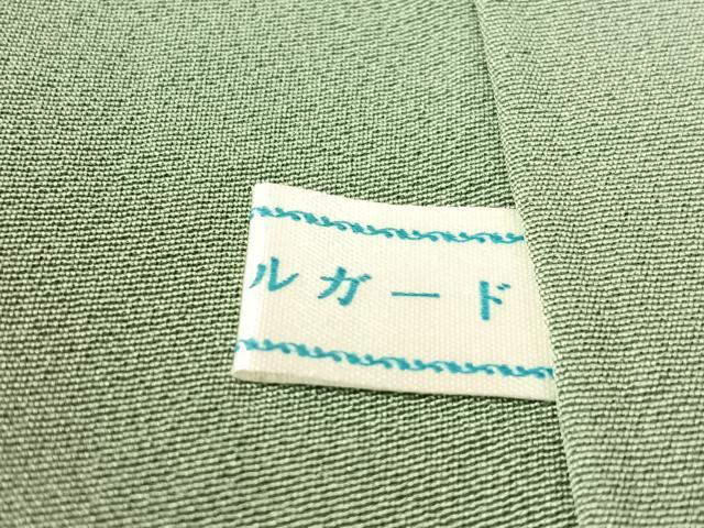 平和屋着物●染色作家　安達華生　色無地　豆がら茶色　正絹　逸品　未使用　CABD8307vp